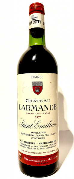 Château Larmande Saint Emilion Grand Cru Classé 1975 Bordeaux Frankreich Rotwein - Rarität
