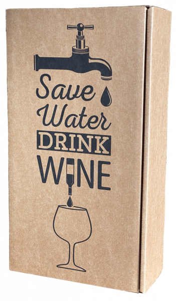 Henne 2er Präsentbox "Save water drink wine"