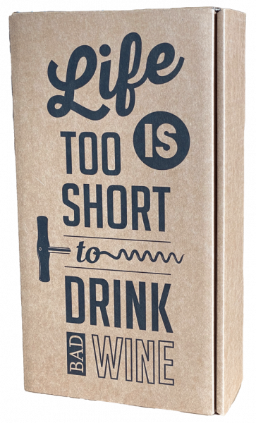 Henne 2er Präsentbox - "LIfe is too short, to drink bad wine"