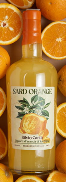Silvio Carta Srl, Liquore Sard. Orange, 28% vol., 0,7l., Italien Sardinien Likör