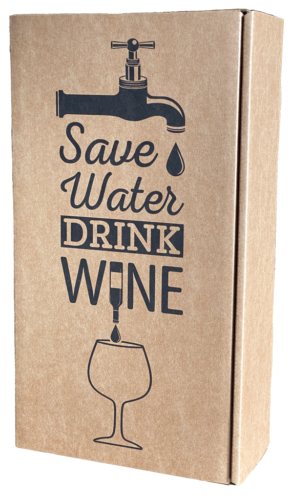 Henne 2er Präsentbox - "Save water drink wine"