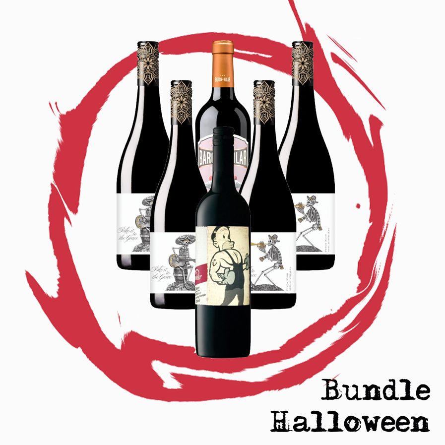 Halloween-Rotweinpaket 6er Bundle Rotwein, Themenpaket