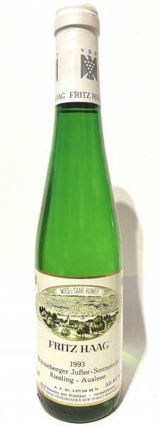 1993 Brauneberger Juffer Sonnenuhr Riesling Auslese 0,375L Fritz Haag Mosel 8,0% - Rarität