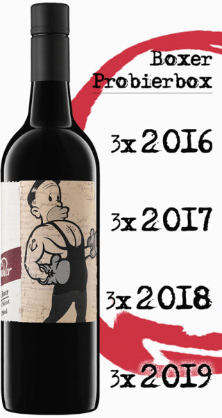Mollydooker Boxer "Vertikale" 12 Flaschen, 4 Jahrgänge - je 3 Flaschen 2016, 17, 18 und 19