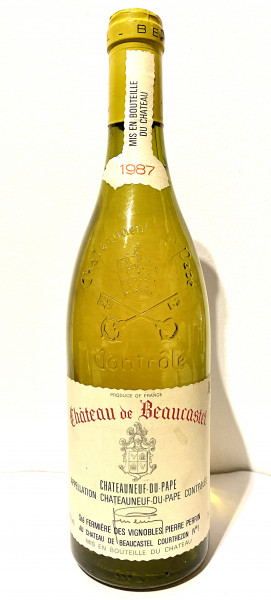 Château de Beaucastel Chateauneuf-du-Pape 1987 Rhône Frankreich Weisswein - Rarität